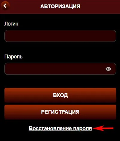 Форма авторизации, одинаковая на всех доменах группы Азино